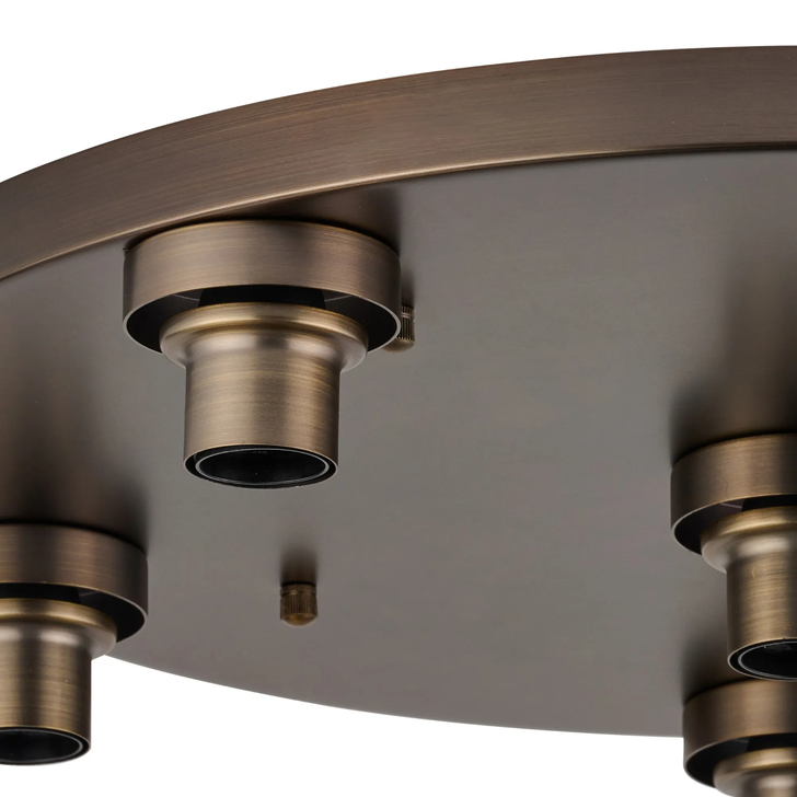 Idolite Devine Matt Bronze 6 Light E27 Round Flush Ceiling (FRAME ONLY)