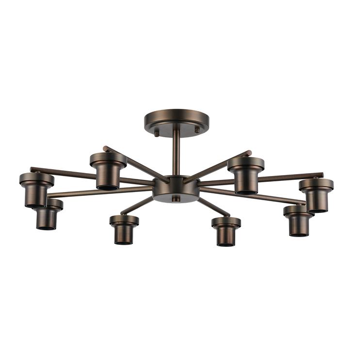Idolite Devine Matt Bronze 8 Light Downward Semi Ceiling (FRAME ONLY)