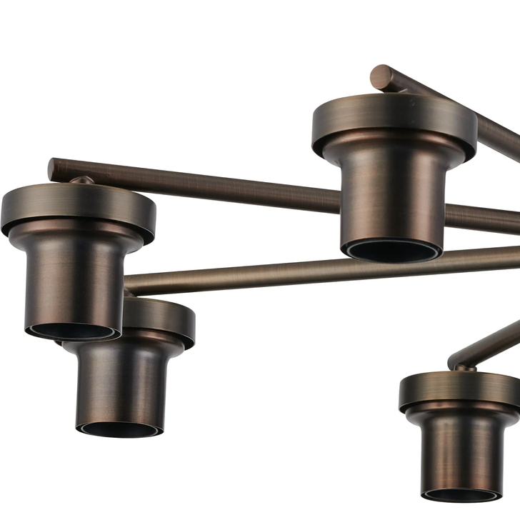 Idolite Devine Matt Bronze 8 Light Downward Semi Ceiling (FRAME ONLY)