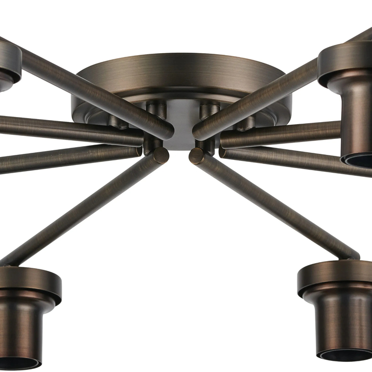 Idolite Devine Matt Bronze 8 Light Flush Ceiling (FRAME ONLY)