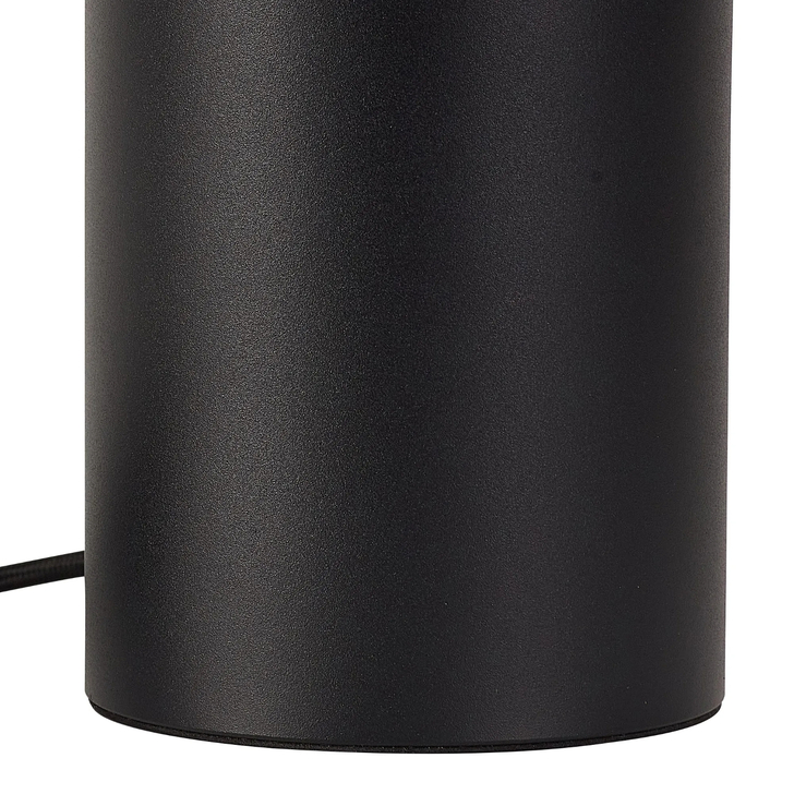 Idolite Devine Satin Black 1 LIght E27 15cm Uplight Table Lamp Without Shade,