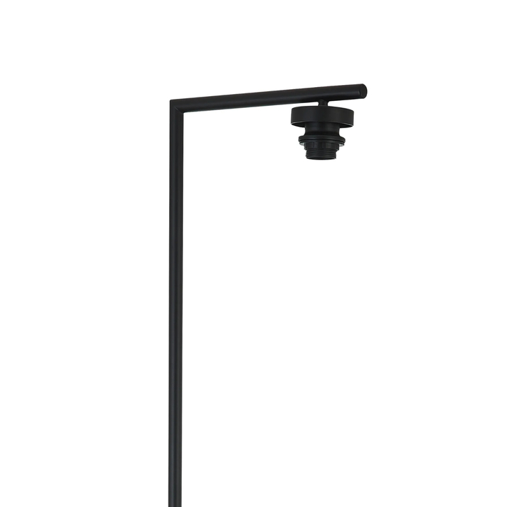 Idolite Devine Satin Black 1 Light E27 + Reading 1 Light GU10, 166cm Downward Floor Lamp Without Shade,