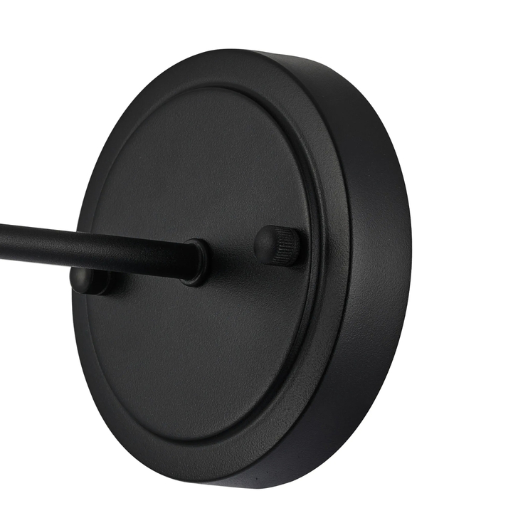 Idolite Devine Satin Black 1 Light E27 Round Plate Wall Light (FRAME ONLY)