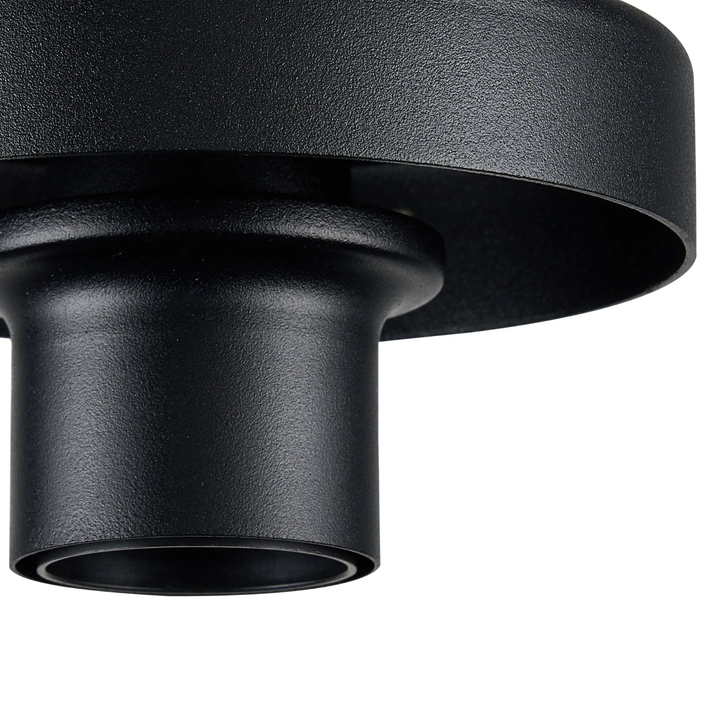 Idolite Devine Satin Black 1 Light E27 Shallow Ceiling Light (FRAME ONLY)