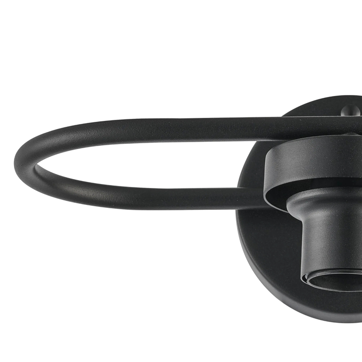 Idolite Devine Satin Black 1 Light E27 Switched Wall Light Round (FRAME ONLY)