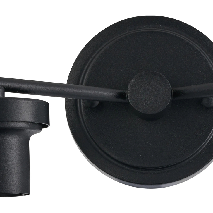 Idolite Devine Satin Black 2 Light E27 Round Plate Wall Light (FRAME ONLY)