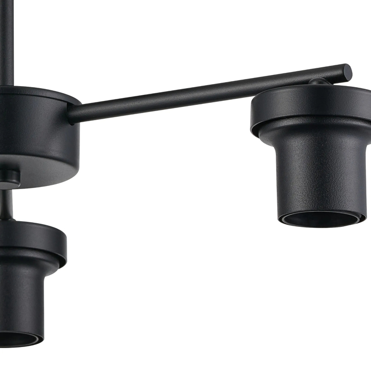 Idolite Devine Satin Black 3 Light Downward Semi Ceiling (FRAME ONLY)
