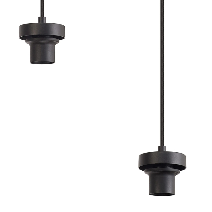 Idolite Devine Satin Black 3 Light E27 2m Round Multiple Pendant (FRAME ONLY)
