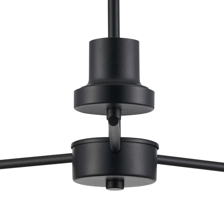 Idolite Devine Satin Black 3 Light Upward Semi Ceiling (FRAME ONLY)