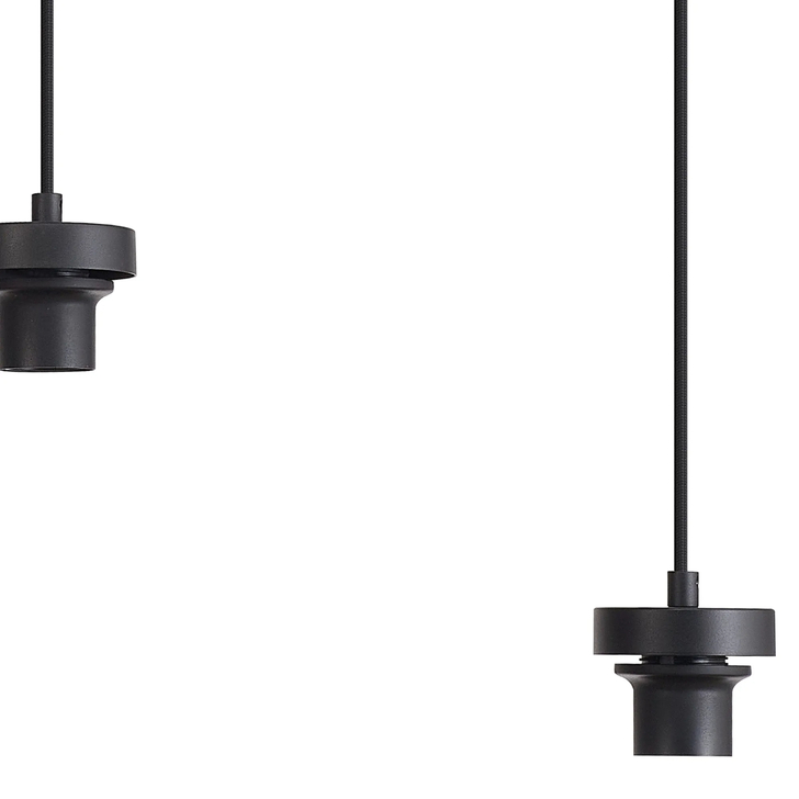 Idolite Devine Satin Black 4 Light E27 2m Linear Multiple Pendant (FRAME ONLY)