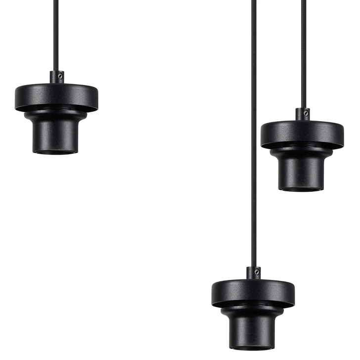 Idolite Devine Satin Black 4 Light E27 Round Multiple Spider Pendant (FRAME ONLY)