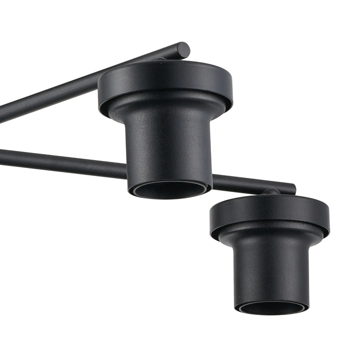 Idolite Devine Satin Black 5 Light Downward Semi Ceiling (FRAME ONLY)