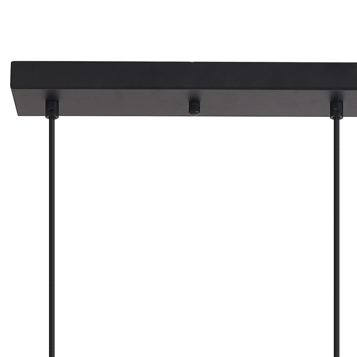 Idolite Devine Satin Black 5 Light E27 2m Linear Multiple Pendant (FRAME ONLY)