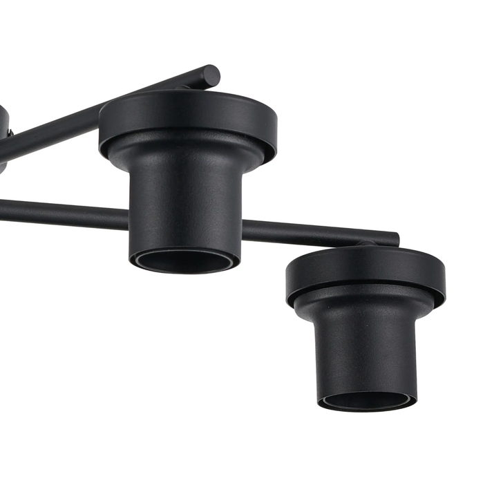 Idolite Devine Satin Black 5 Light Flush Ceiling (FRAME ONLY)