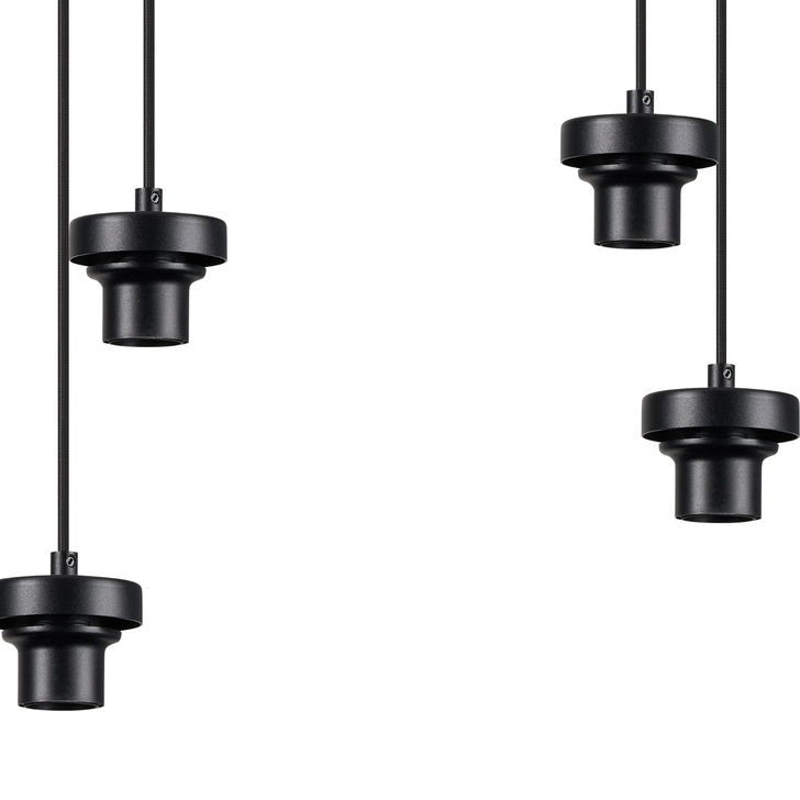 Idolite Devine Satin Black 6 Light E27 Round Multiple Spider Pendant (FRAME ONLY)