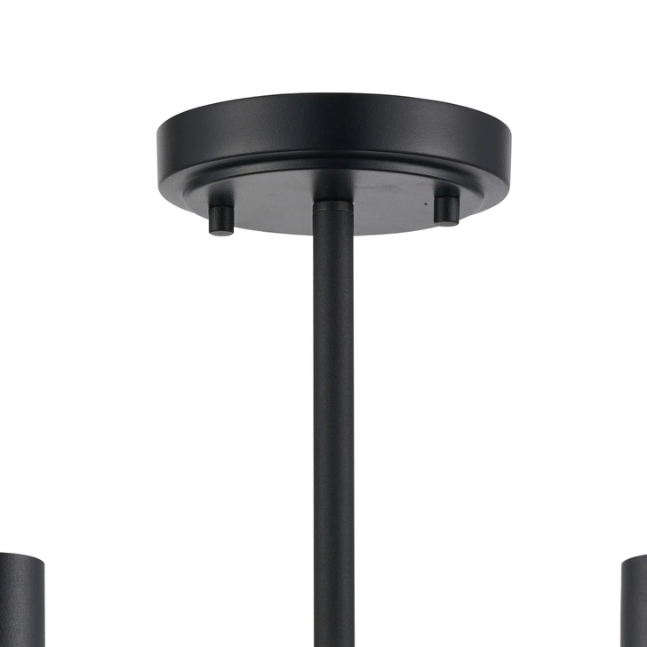 Idolite Devine Satin Black 8 Light Upward Semi Ceiling (FRAME ONLY)