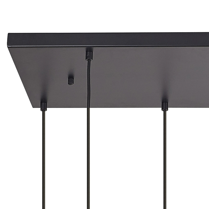 Idolite Devine Satin Black 9 Light E27 2m Rectangular Multiple Pendant (FRAME ONLY)