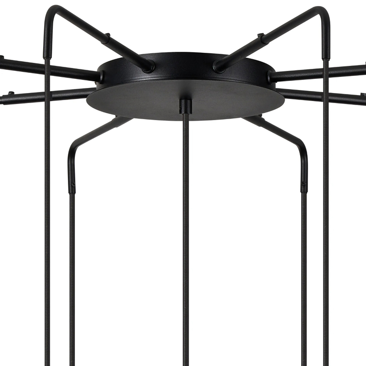 Idolite Devine Satin Black 9 Light E27 Round Multiple Spider Pendant (FRAME ONLY)