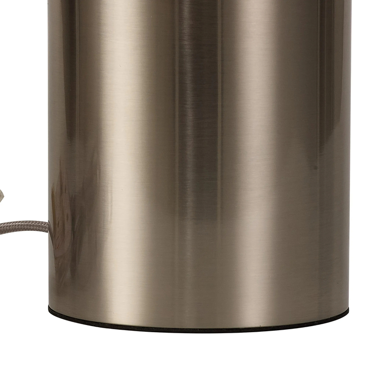 Idolite Devine Satin Nickel 1 LIght E27 15cm Uplight Table Lamp Without Shade,