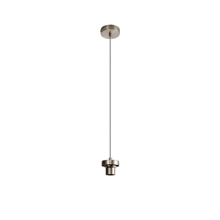 Idolite Devine Satin Nickel 1 Light E27 2m Pendant (FRAME ONLY)