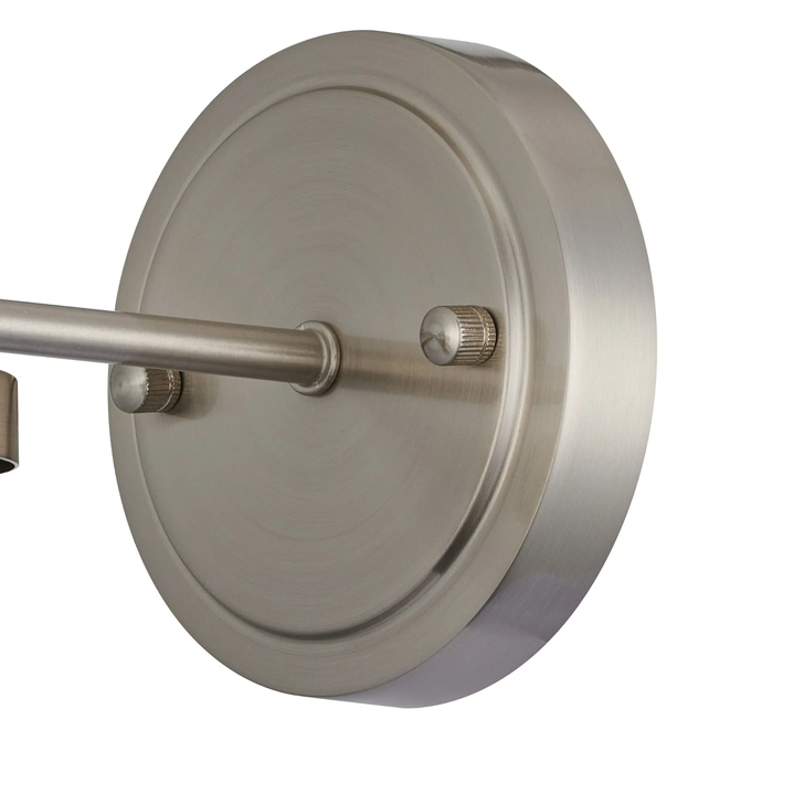 Idolite Devine Satin Nickel 1 Light E27 Round Plate Wall Light (FRAME ONLY)