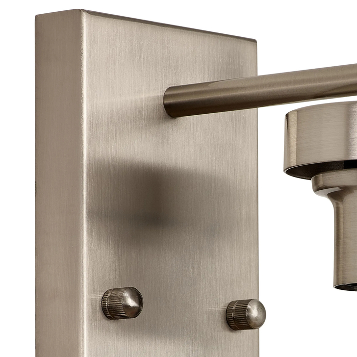 Idolite Devine Satin Nickel 1 Light E27 Switched Wall Light (FRAME ONLY)