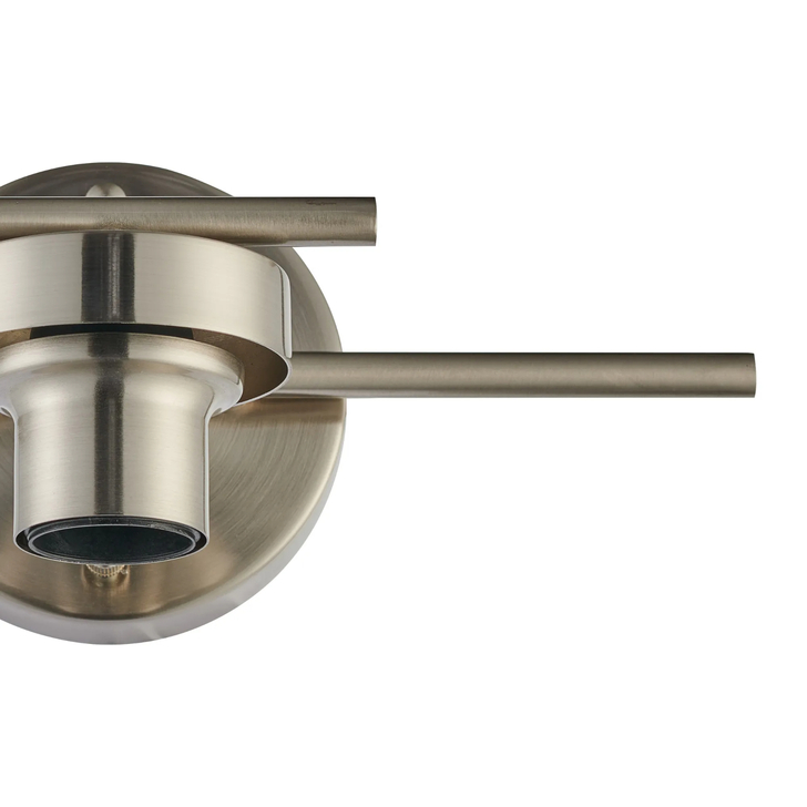 Idolite Devine Satin Nickel 1 Light E27 Switched Wall Light Round (FRAME ONLY)