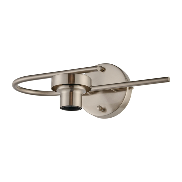 Idolite Devine Satin Nickel 1 Light E27 Switched Wall Light Round (FRAME ONLY)