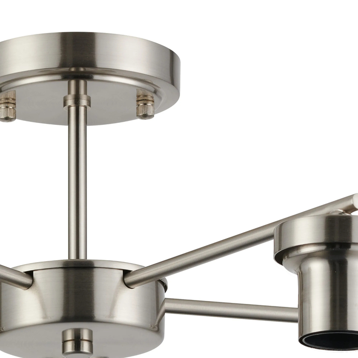Idolite Devine Satin Nickel 5 Light Downward Semi Ceiling (FRAME ONLY)