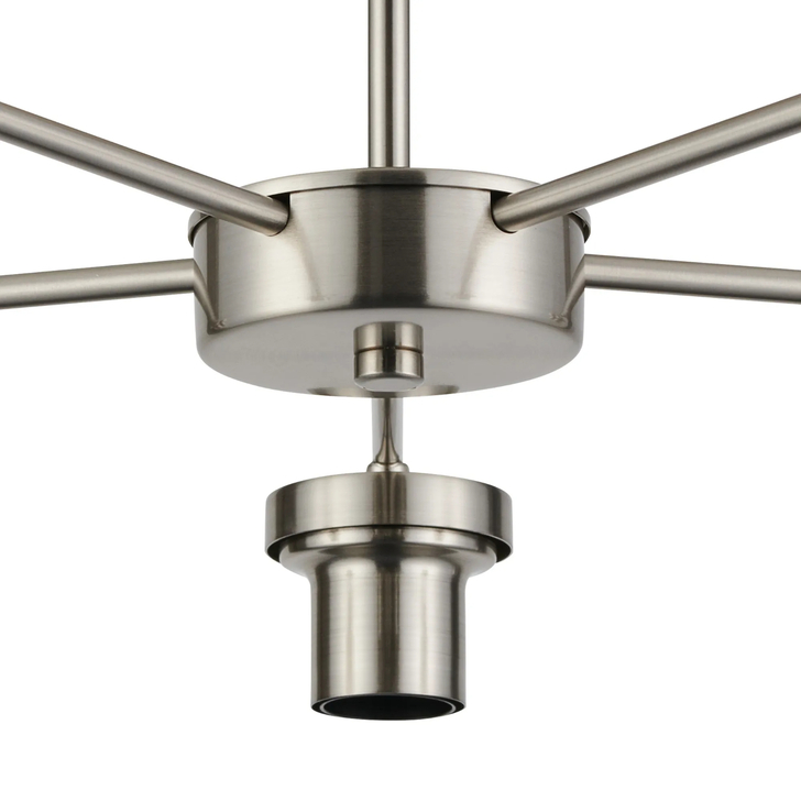 Idolite Devine Satin Nickel 5 Light Downward Semi Ceiling (FRAME ONLY)