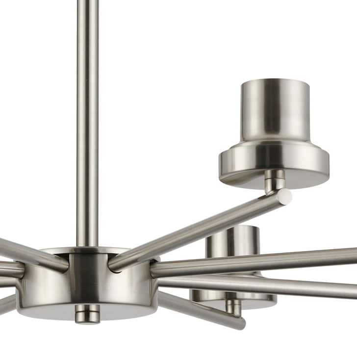 Idolite Devine Satin Nickel 8 Light Upward Semi Ceiling (FRAME ONLY)