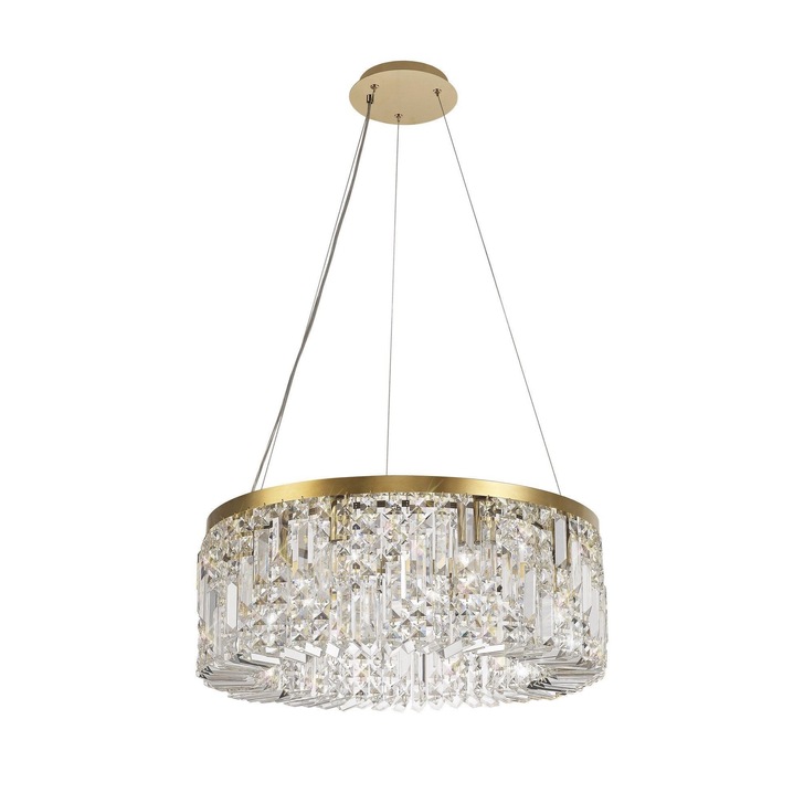 Idolite Dividi Gold Finish 8 Light Crystal Pendant