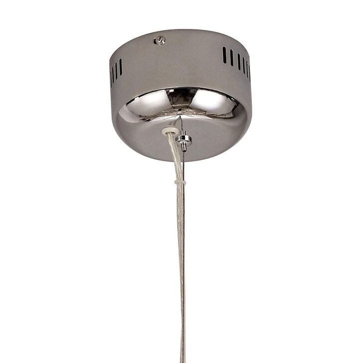 Idolite Eastcote Medium Polished Chrome/Opal White Crystal Led Pendant - 3000K