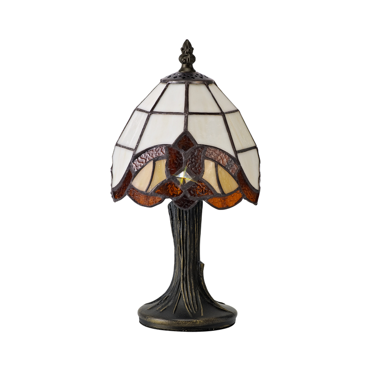 Idolite Edgware Cream/Amber/Clear/Black/Gold Table Lamp