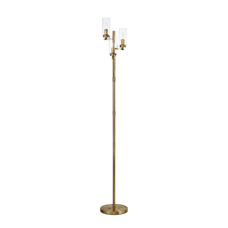 Idolite Euston Antique Brass 3 Light Floor Lamp