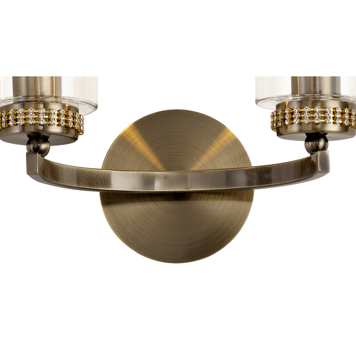 Idolite Euston Antique Brass Double Wall Light