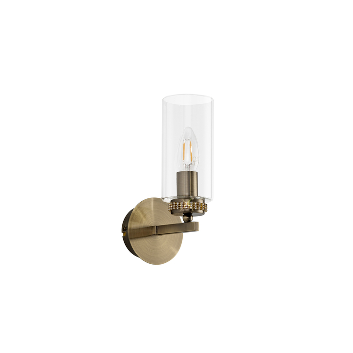 Idolite Euston Antique Brass Single Wall Light