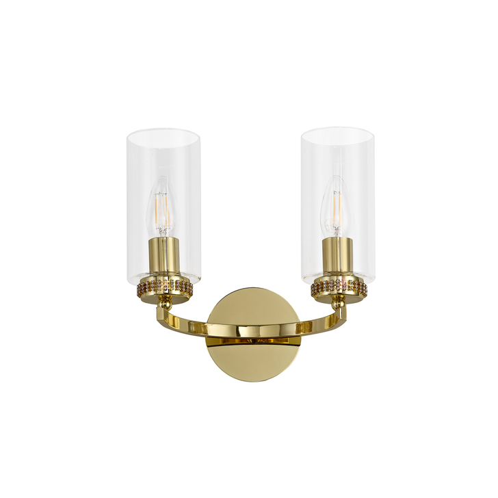 Idolite Euston Polished Gold Double Wall Light