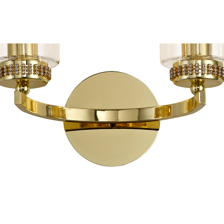 Idolite Euston Polished Gold Double Wall Light