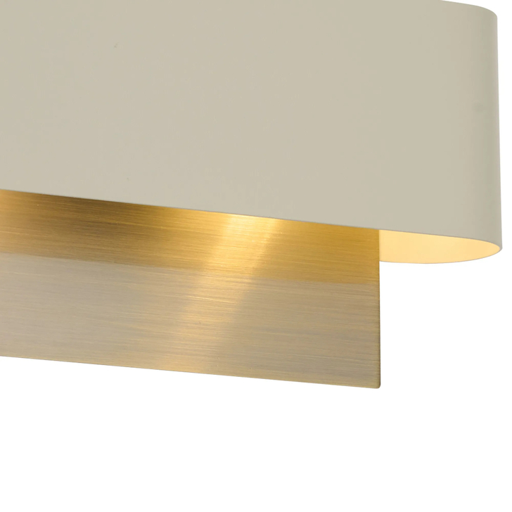 Idolite Garda Wall Lamp: 2 Light G9: Antique Brass/Painted Beige Stone