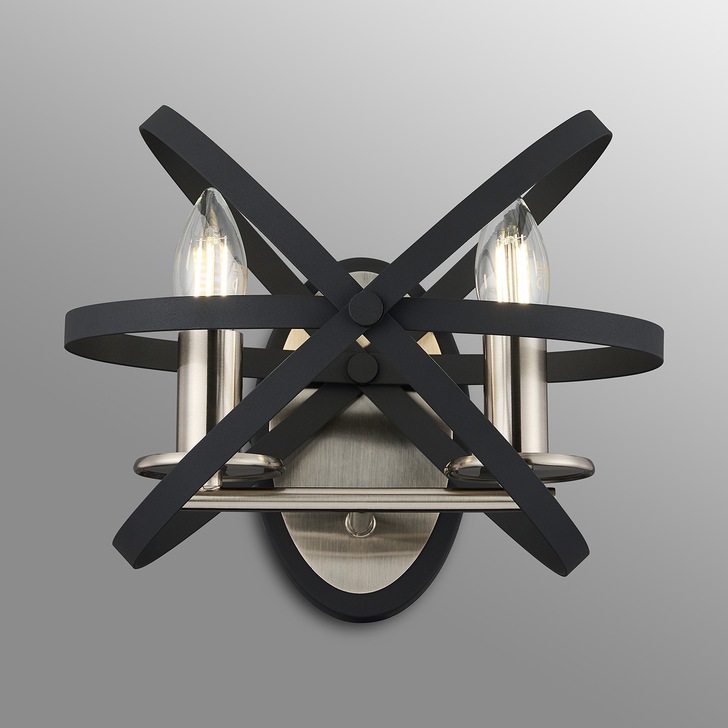 Idolite Genesis Anthracite And Silver Double Wall Light