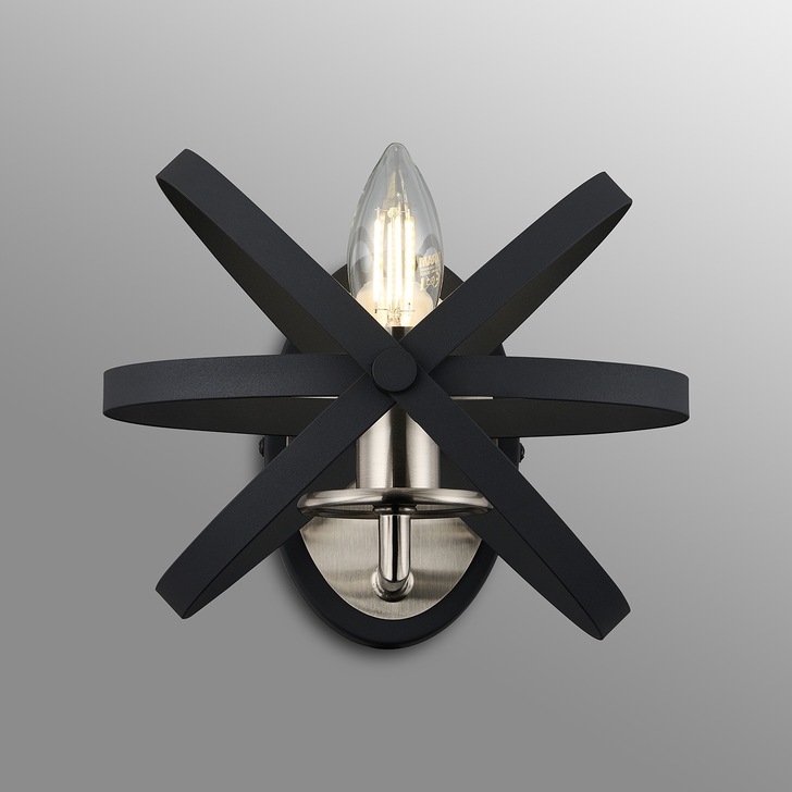 Idolite Genesis Anthracite And Silver Single Wall Light