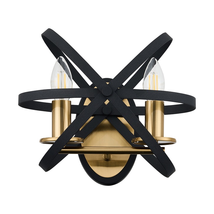 Idolite Genesis Black And Gold Double Wall Light