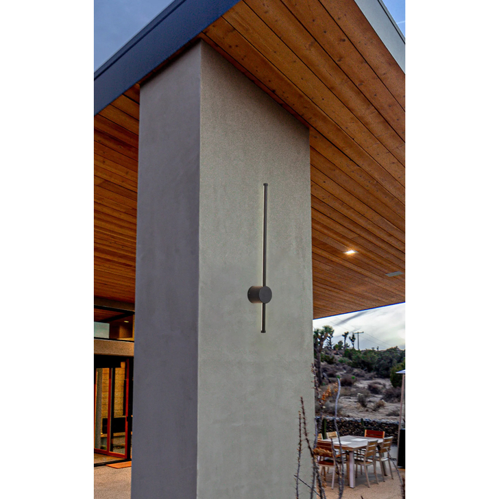 Idolite Ghent Slim Linear Exterior Wall Lamp: 12W LED: 3000K: IP54: Black