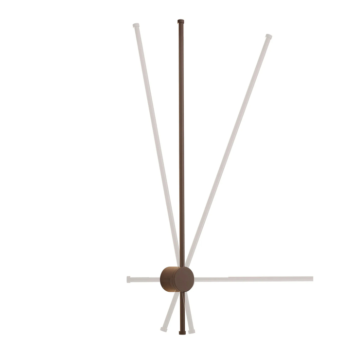 Idolite Ghent Slim Linear Exterior Wall Lamp: 20W LED: 3000K: IP54: Dark Brown