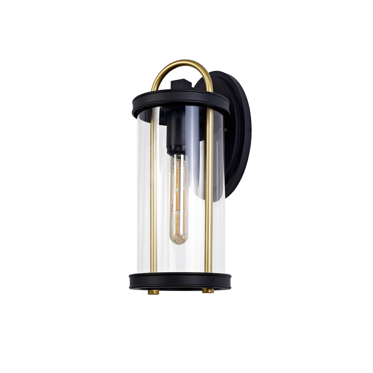 Idolite Gongga Black/Gold Medium Exterior Wall Light - IP54