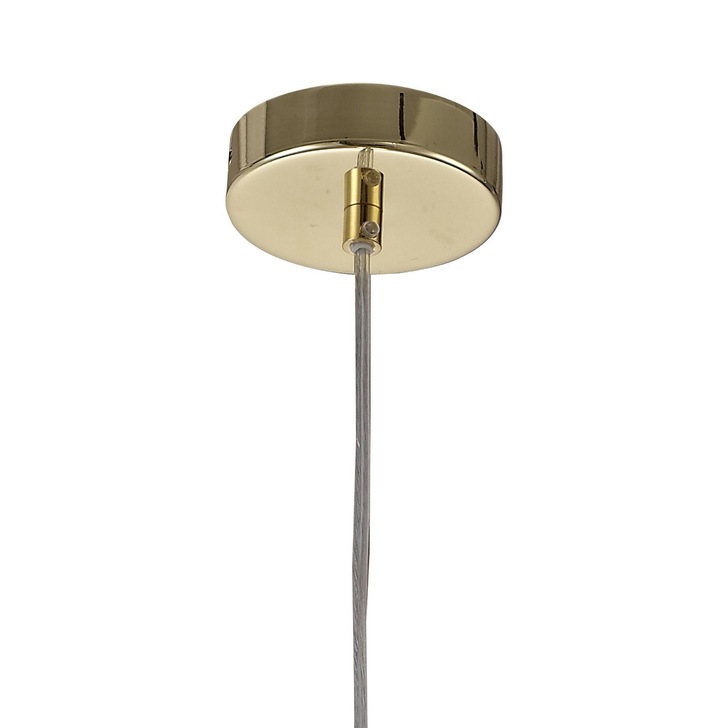 Idolite Greenford Polished Brass Cylinder Single Pendant