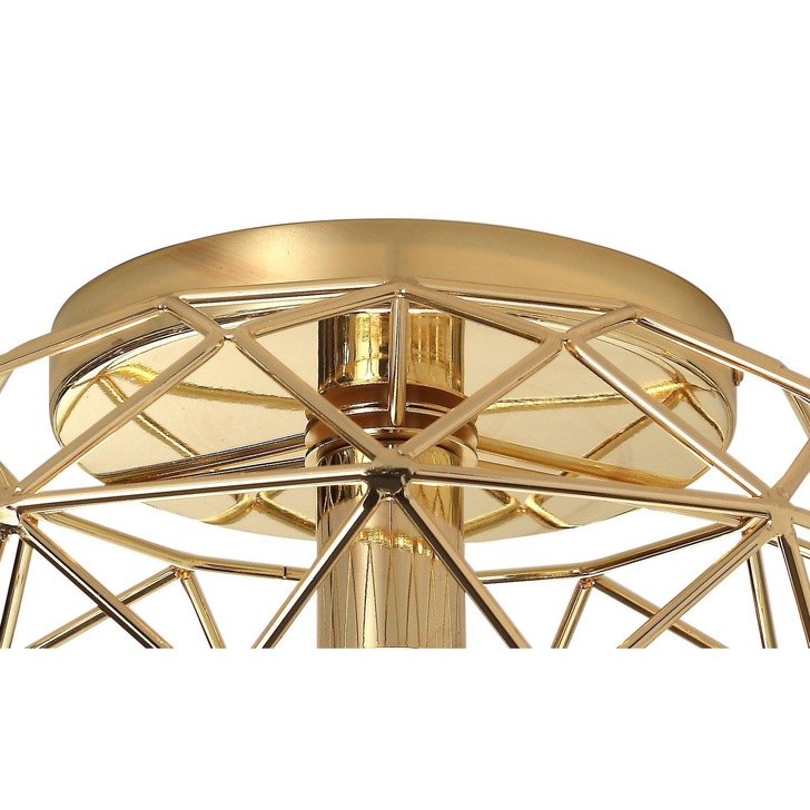 Idolite Greenford Polished Brass Flush Ceiling Light