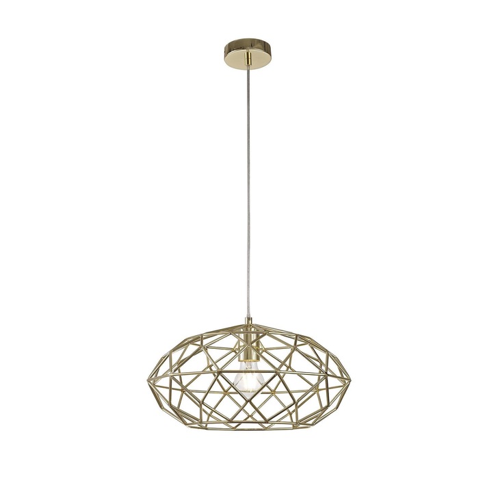 Idolite Greenford Polished Brass Sphere Single Pendant