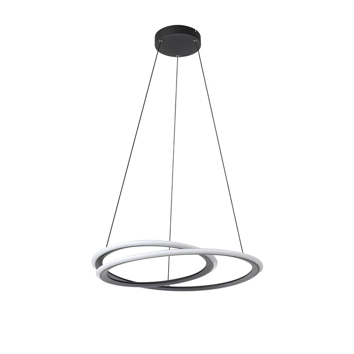 Idolite Hadrian Black Finish LED Pendant Light - 4000K